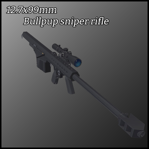12.7x99mm Bullpup sniper rifle