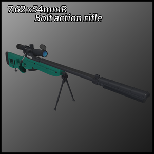 7.62 x54mmR Bolt action rifle