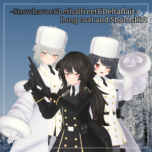 スノーハヴォック&リーサルフリート&デルタフレア対応衣装【Long coat and Short skirt】