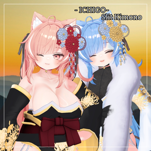 イチゴ対応衣装【Slit Kimono】