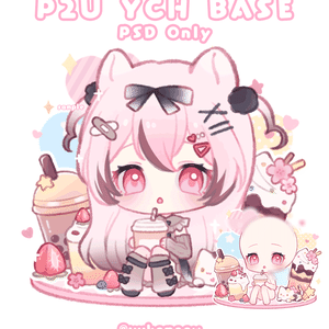 可愛い素体|商用利用OK |トレスChibi Girl Pose素材YCH base