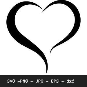 ハート♡ SVG, EPS, JPG, PNG, DXF