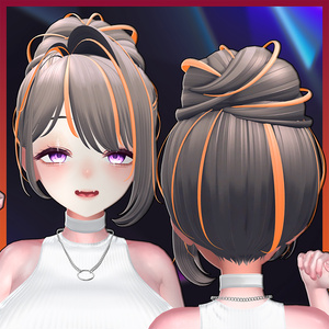 NaturalGazeHair020 Highlights Texture 【VRC Hair Texture - naturalshop】 缩略图 2