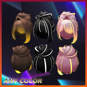 NaturalGazeHair020 Highlights Texture 【VRC Hair Texture - naturalshop】 缩略图 4