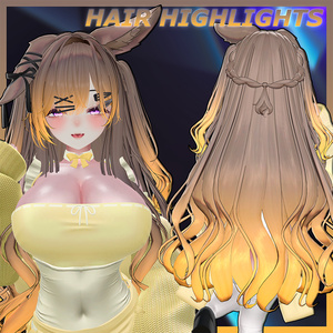 Morning Rabbit Two Side Twin Tail Hair Highlights Texture 【VRC Hair Texture - GLAY Unknown】
