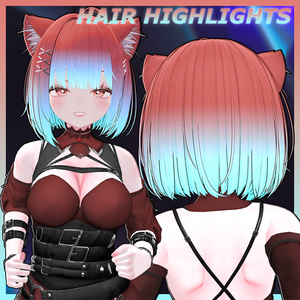 Neko Bob Highlights Texture 【VRC Hair Texture - 隣の店】