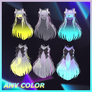 猫ロングヘア Highlights Texture 【VRC Hair Texture - Li-ne_Shop】 缩略图 4