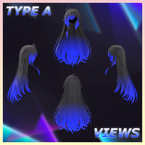 Rough Long Hair Highlights Texture 【VRC Hair Texture - 隣の店】 缩略图 5