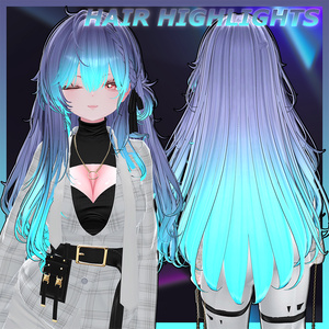 Bloom braid bun Hair Highlights Texture 【VRC Hair Texture - GLAY Unknown】