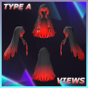 Puppy long braids Hair Highlights Texture 【VRC Hair Texture - GLAY Unknown】 缩略图 5