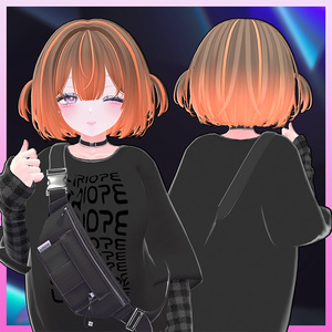 Bosa Bob Hair Highlights Texture 【VRC Hair Texture - Salon de Musubi】 缩略图 3