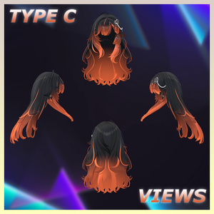 Ruby_Hair Highlights Texture 【VRC Hair Texture - Kyee_N】 缩略图 7