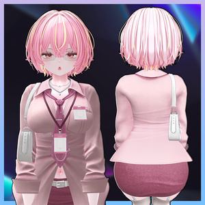 Kusekke short bob Highlights Texture 【VRC Hair Texture - mochipun】 缩略图 2