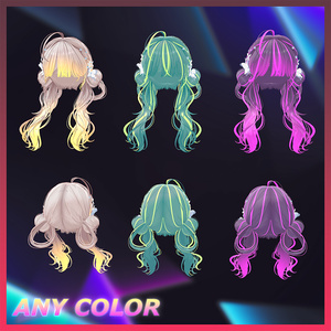 Vela_Hair Highlights Texture 【VRC Hair Texture - Kyee_N】 缩略图 4