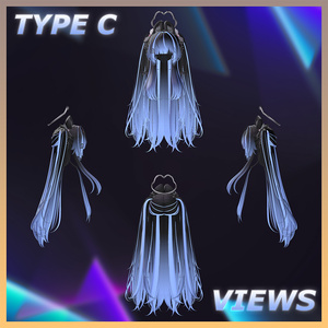 Rabbit Angel Two Side Twin Tail Hair Highlights Texture 【VRC Hair Texture - GLAY Unknown】 缩略图 7