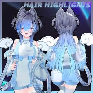 Devil Long Wolf Hair Highlights Texture 【VRC Hair Texture - GLAY Unknown】