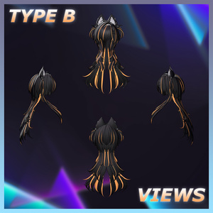 Devil Long Wolf Hair Highlights Texture 【VRC Hair Texture - GLAY Unknown】 缩略图 6