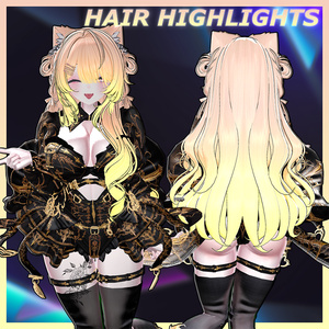 Velvet Cat Long Hair Highlights Texture 【VRC Hair Texture - GLAY Unknown】