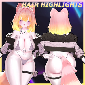 ♡⑅ CooniBob Hair ⑅♡ Highlights Texture 【VRC Hair Texture - WishList】