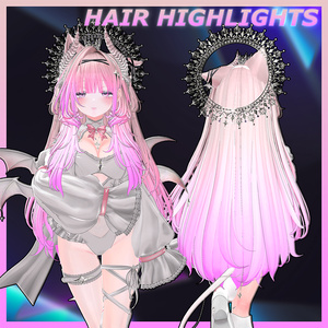Luminous Two Side Twin Tail Hair Highlights Texture 【VRC Hair Texture - GLAY Unknown】