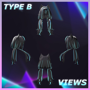 Oversleep low Twin Tail Highlights Texture 【VRC Hair Texture - GLAY Unknown】 缩略图 6