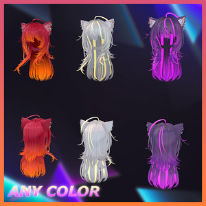 Fuzz-Hair Highlights Texture 【VRC Hair Texture - MOMORI】 缩略图 4