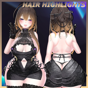 Noir Hair Highlights Texture 【VRC Hair Texture - LookVook】