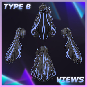 Noble_Bloody Hair Highlights Texture 【VRC Hair Texture - MOMORI】 缩略图 6