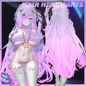 Noble_Bloody Hair Highlights Texture 【VRC Hair Texture - MOMORI】