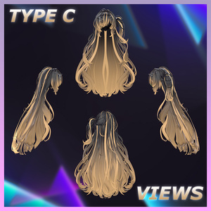 Noble_Bloody Hair Highlights Texture 【VRC Hair Texture - MOMORI】 缩略图 7