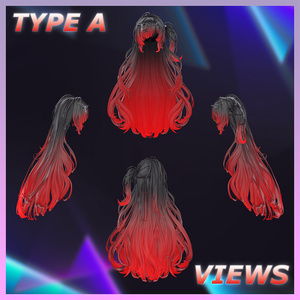 Noble_Bloody Hair Highlights Texture 【VRC Hair Texture - MOMORI】 缩略图 5