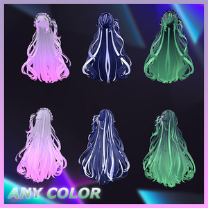 Noble_Bloody Hair Highlights Texture 【VRC Hair Texture - MOMORI】 缩略图 4