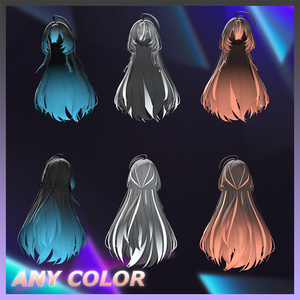 Awayuki Hair Highlights Texture 【VRC Hair Texture - AILYA】 缩略图 4