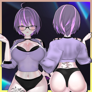 Sporty shortcut Highlights Texture 【VRC Hair Texture - 隣の店】 缩略图 2