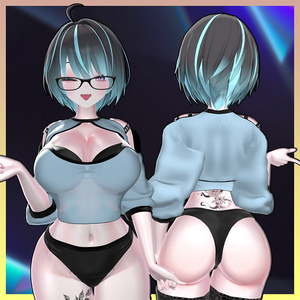 Sporty shortcut Highlights Texture 【VRC Hair Texture - 隣の店】 缩略图 3