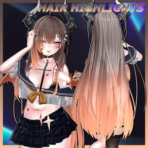 Asmodeus Hair Highlights Texture 【VRC Hair Texture - MOMORI】