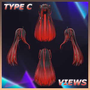 Asmodeus Hair Highlights Texture 【VRC Hair Texture - MOMORI】 缩略图 7