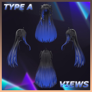 Asmodeus Hair Highlights Texture 【VRC Hair Texture - MOMORI】 缩略图 5