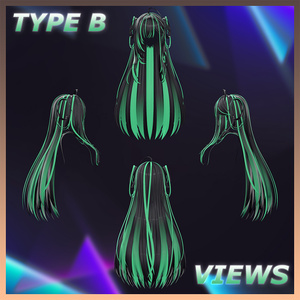 Asmodeus Hair Highlights Texture 【VRC Hair Texture - MOMORI】 缩略图 6