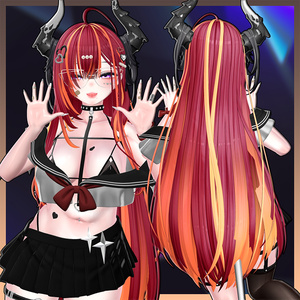 Asmodeus Hair Highlights Texture 【VRC Hair Texture - MOMORI】 缩略图 2