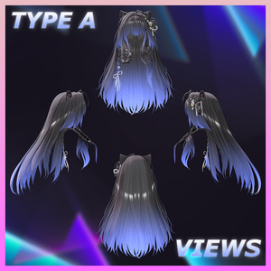 Deer Bloom Long Hair Highlights Texture 【VRC Hair Texture - GLAY Unknown】 缩略图 5