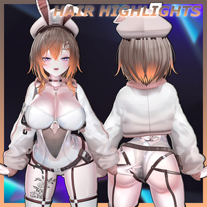 Plait Hair Highlights Texture 【VRC Hair Texture - MOMORI】