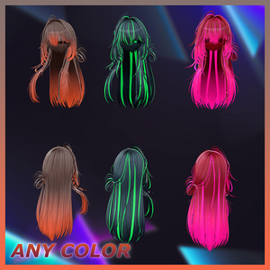 Lucid Hair Highlights Texture 【VRC Hair Texture - MOMORI】 缩略图 4