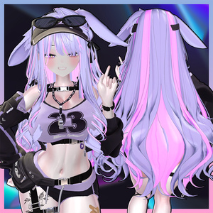 Rabby Long Hair Highlights Texture 【VRC Hair Texture - GLAY Unknown】 缩略图 2