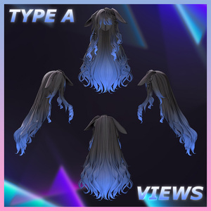 Rabby Long Hair Highlights Texture 【VRC Hair Texture - GLAY Unknown】 缩略图 5