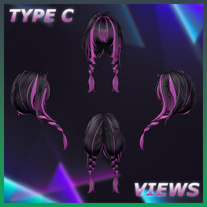 PipPipMeow_Hair Highlights Texture 【VRC Hair Texture - MOMORI】 缩略图 7