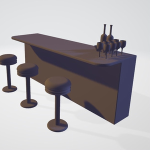 3Dバーカウンター