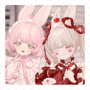 【MA対応】揺れる！掴める！🍒ハートチェリーのホイップアクセセット🍒【6アバター対応】 缩略图 9