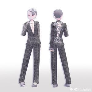【VRC想定衣装】Dappled Sunlight Suit　木漏れ日スーツ 缩略图 5