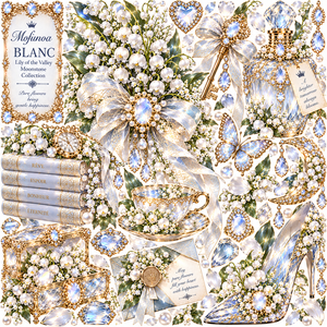 Mofunoa PAPER COLLECTION｜BLANC - Jewel Flower Collection - 5枚セット